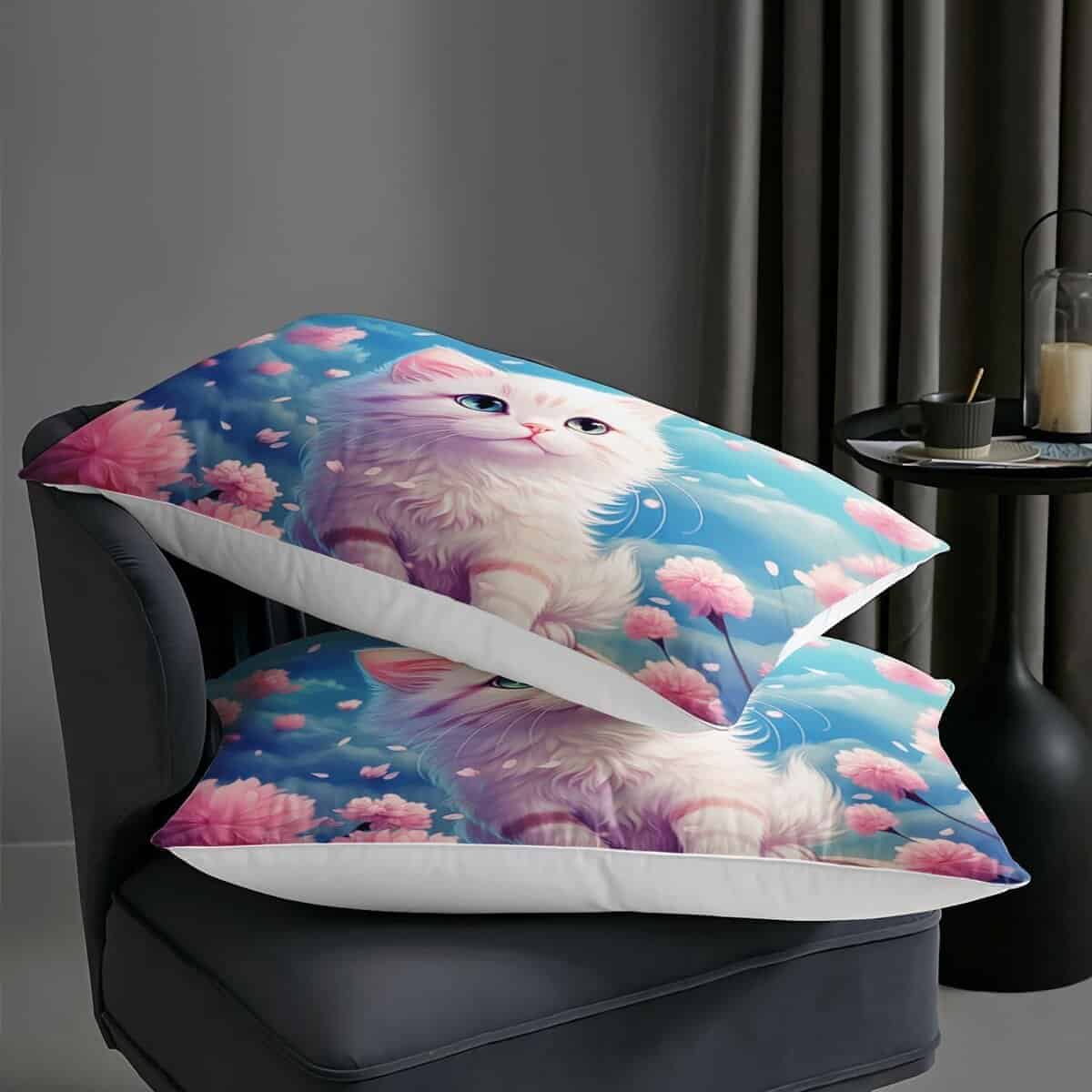 Set de Edredón Suncloris Lovely Cartoon Kitten para Niños y - Imagen 6