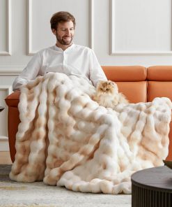 Manta de pelo sintético TINA'S HOME para sofá, mantas de