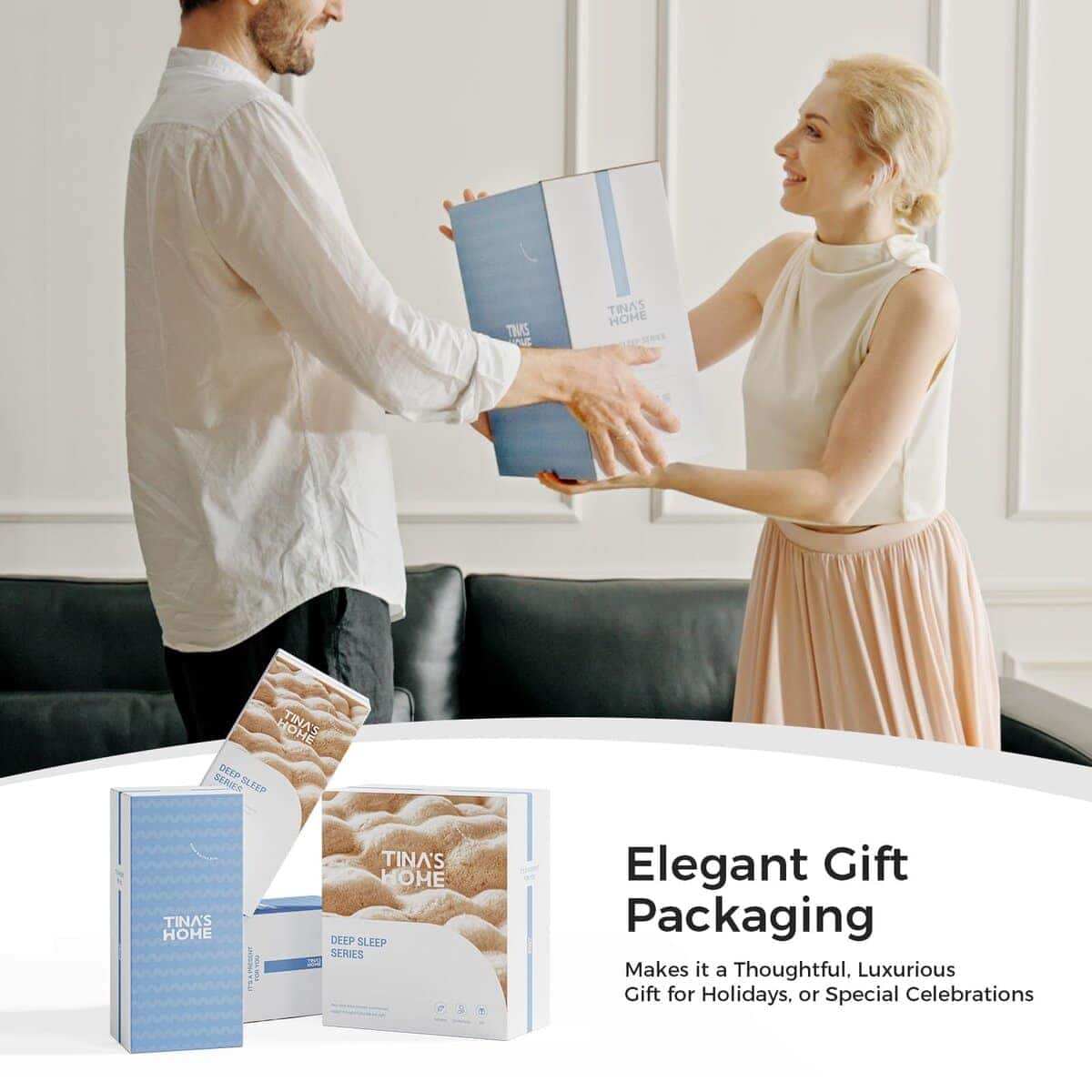 Manta de piel sintética para sofá TINA'S HOME - Manta de - Imagen 4