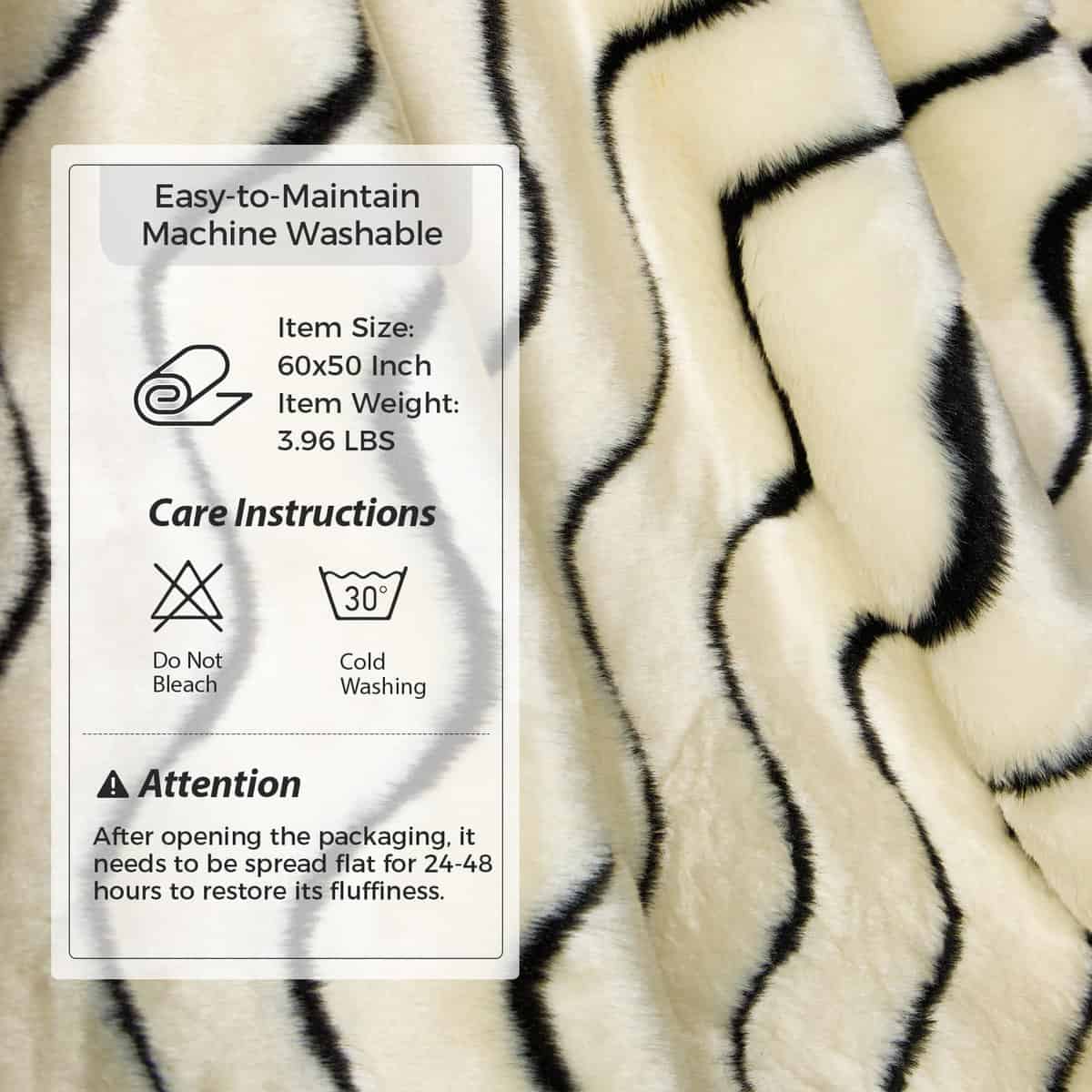 Manta de piel sintética para sofá TINA'S HOME - Manta de - Imagen 9