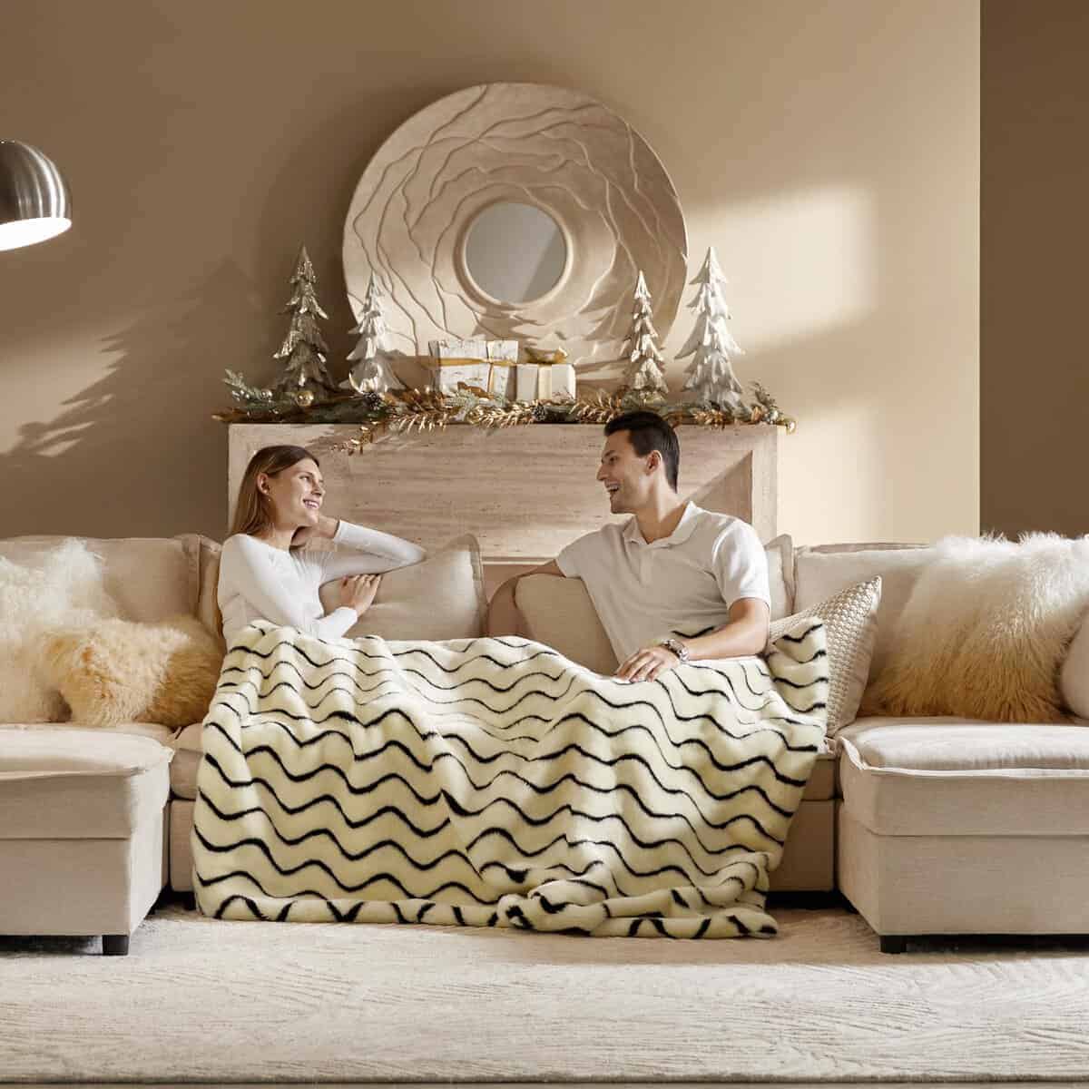 Manta de piel sintética para sofá TINA'S HOME - Manta de - Imagen 7