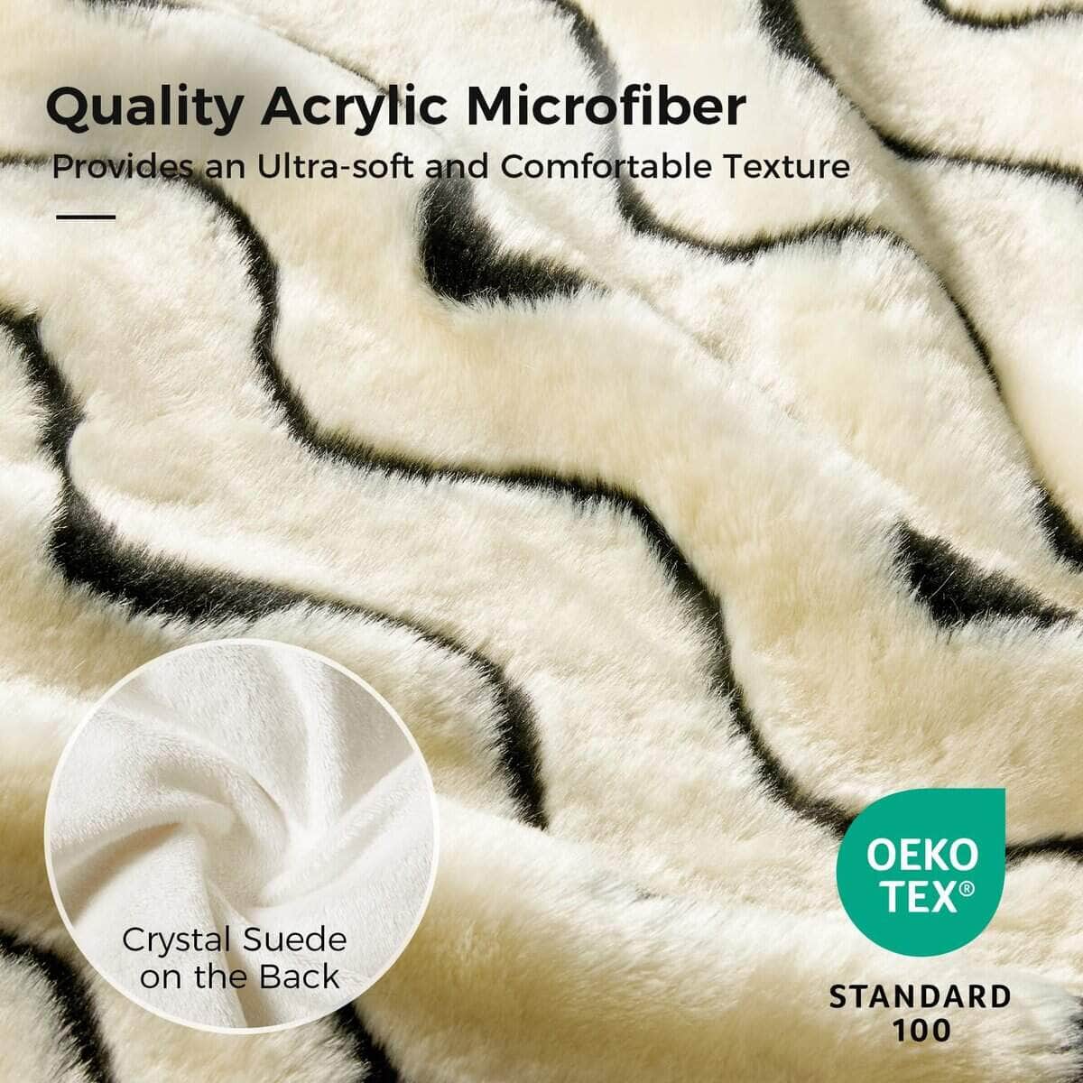 Manta de piel sintética para sofá TINA'S HOME - Manta de - Imagen 3