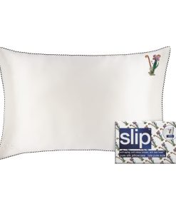 Funda de Almohada de Seda Pura Slip The -Blanco