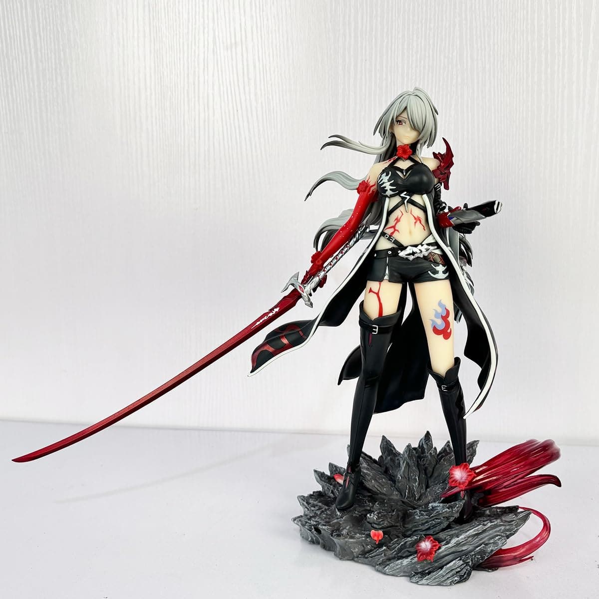 Figura de Acheron de RZAHUAHU H-I Star Rail Pelo Plateado - Imagen 4