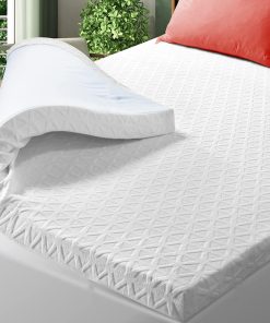 Topper de colchón de espuma viscoelástica de 3 -Blanco