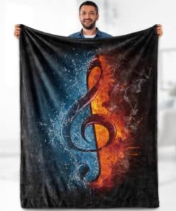 Manta de Regalo de Notas Musicales - Mantas Temáticas de