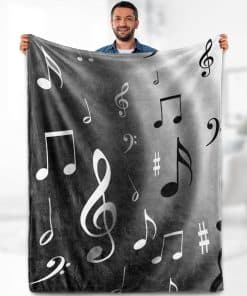 Manta de notas musicales para mujeres - Regalos abstractos