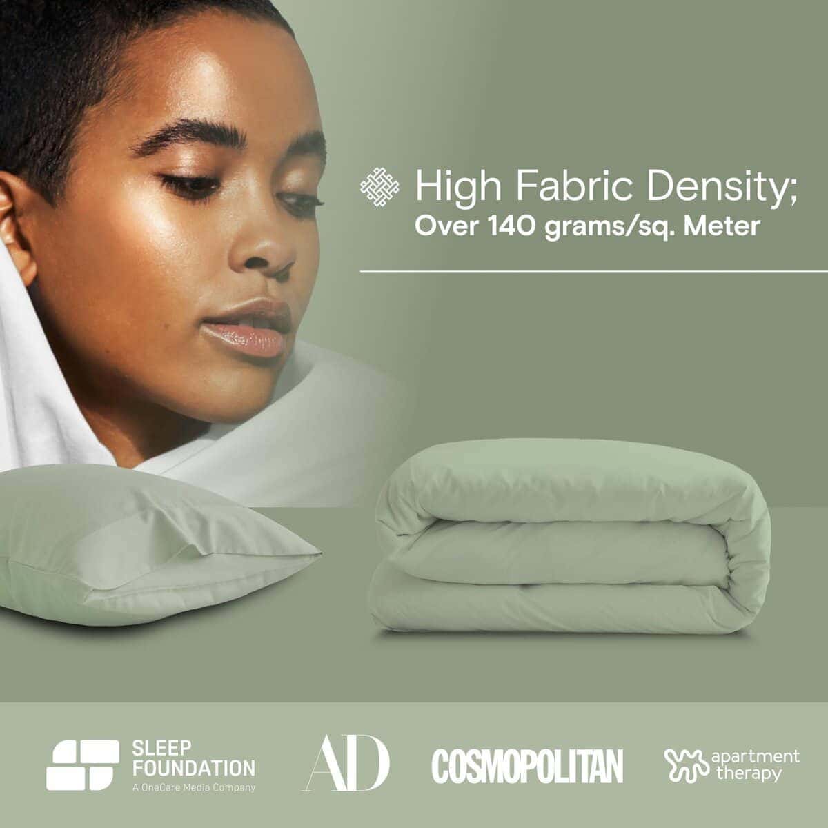 Juego de Funda Nórdica DOZ, 100% Viscosa -Verde Salvia - Imagen 6