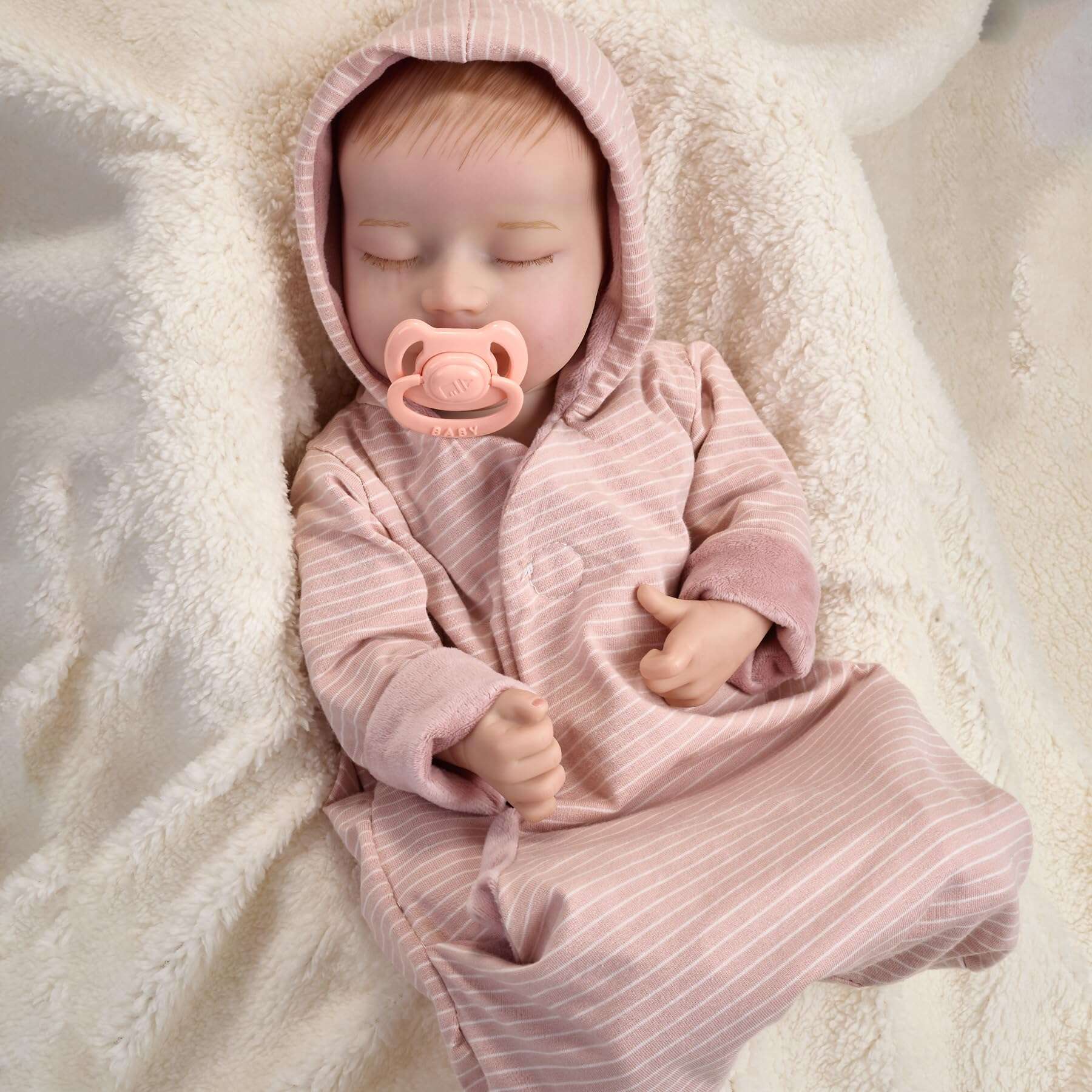 Muñecas Reborn de 17 pulgadas Enjoyin con Accesorios, - Imagen 5