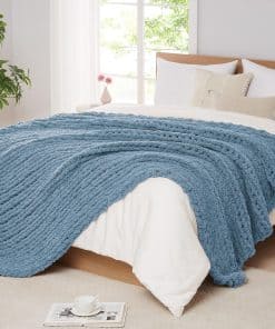 Manta de Punto Grueso L'AGRATY, Manta de Chenilla Suave