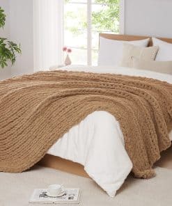 Manta de Punto Grueso L'AGRATY: 50''x60'' -Beige