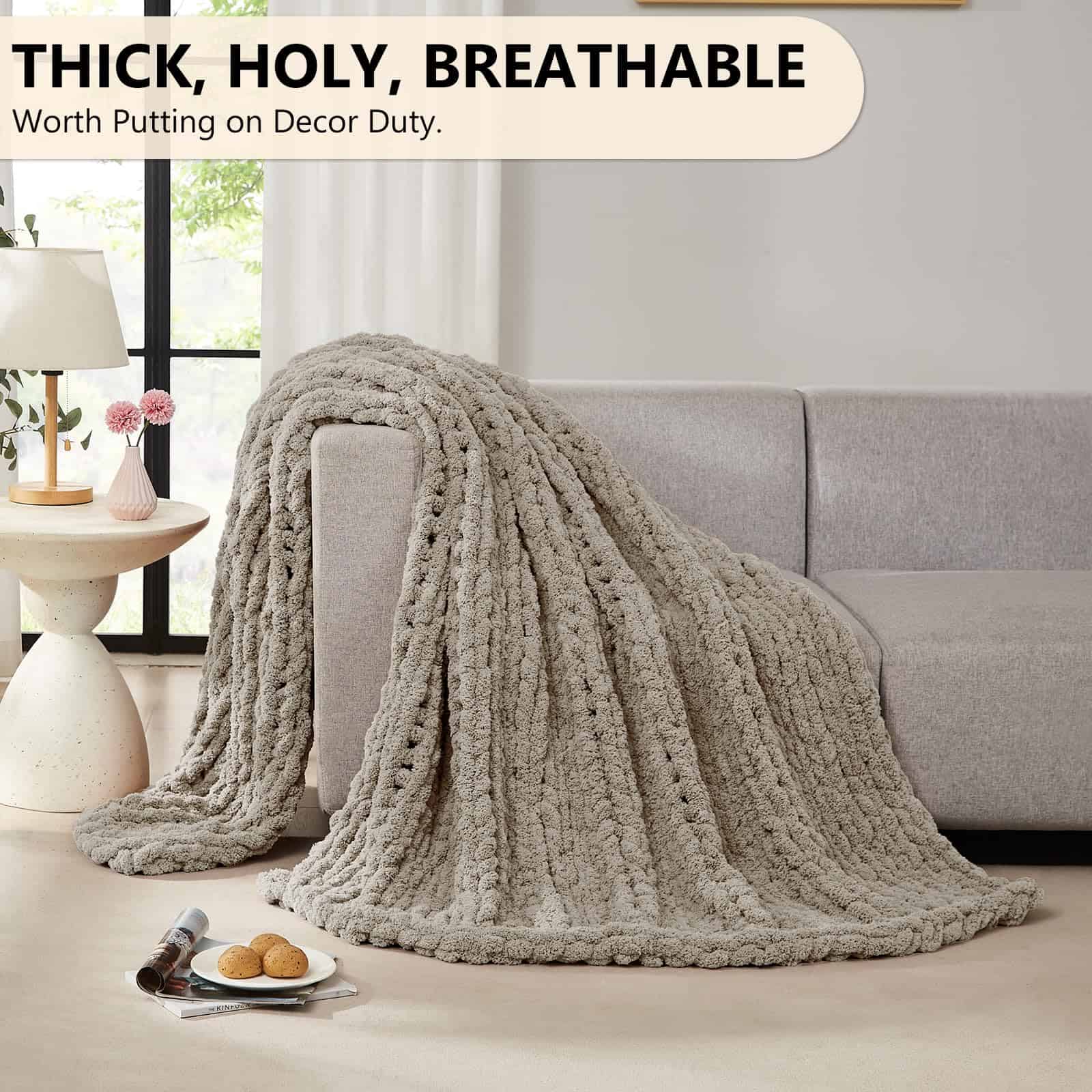 Manta de Punto Grueso L'AGRATY: 60''x80'' -Lino Ligero - Imagen 6