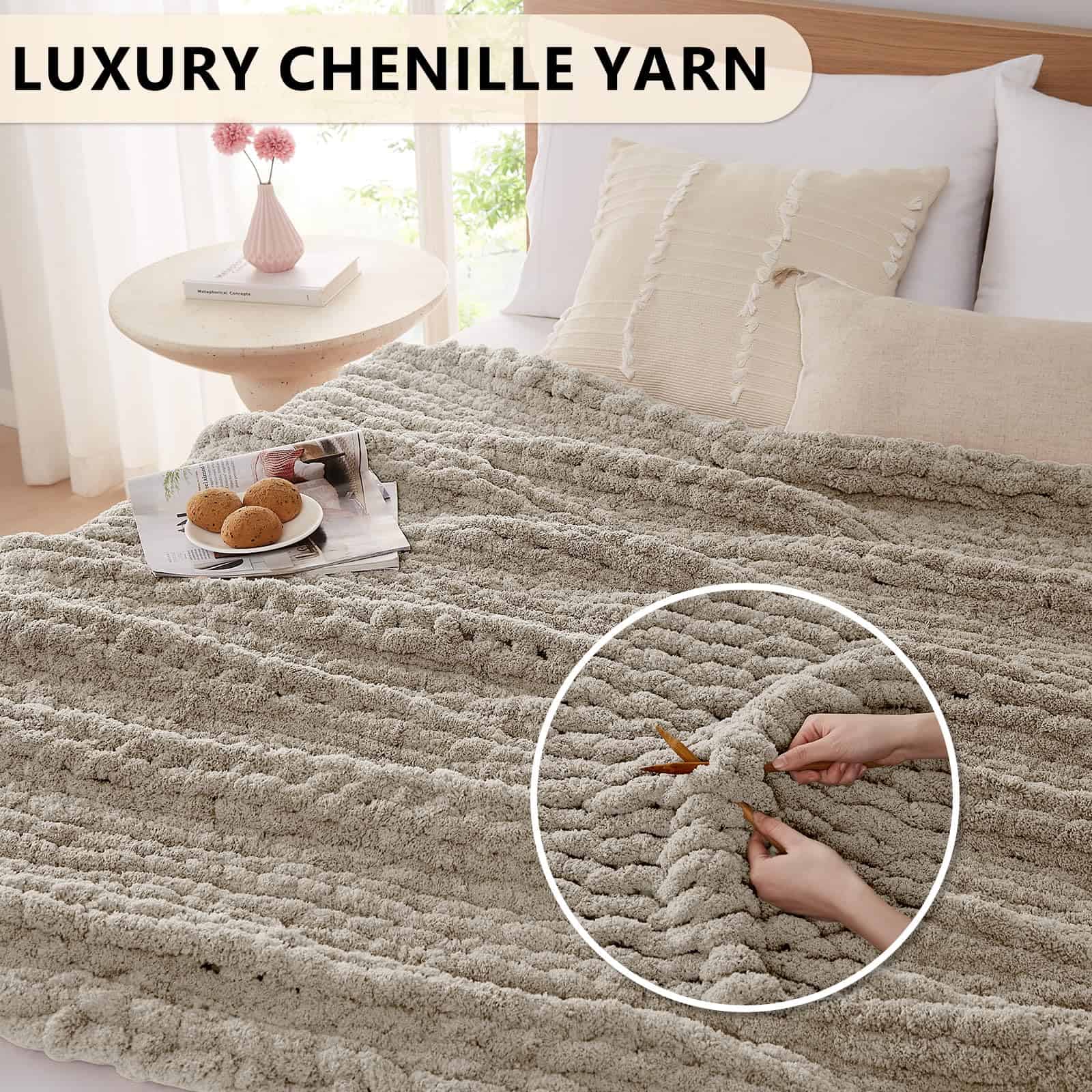 Manta de Punto Grueso L'AGRATY: 60''x80'' -Lino Ligero - Imagen 4