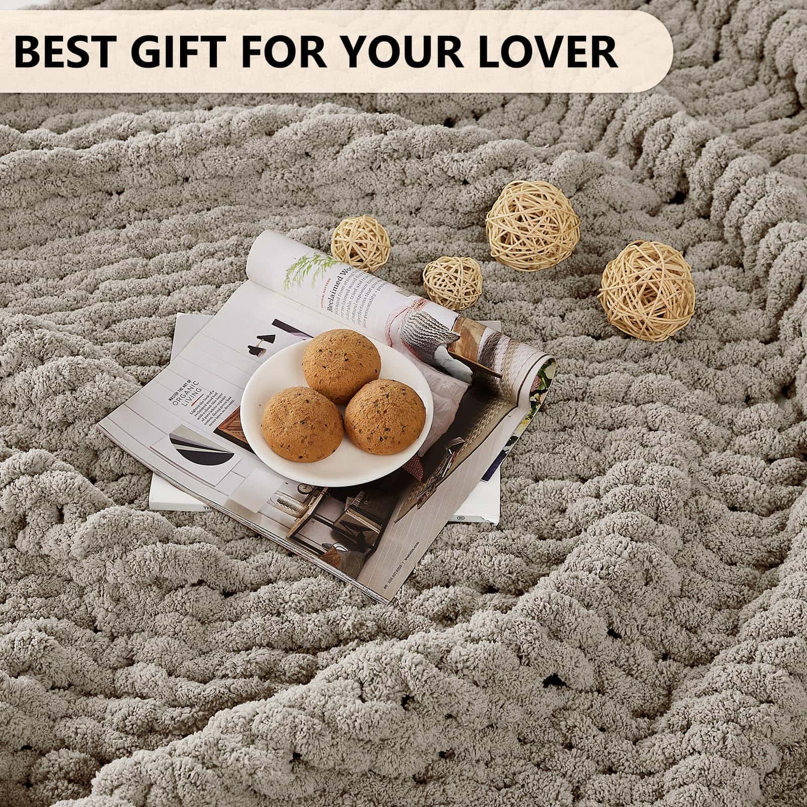 Manta de Punto Grueso L'AGRATY: 60''x80'' -Lino Ligero - Imagen 7