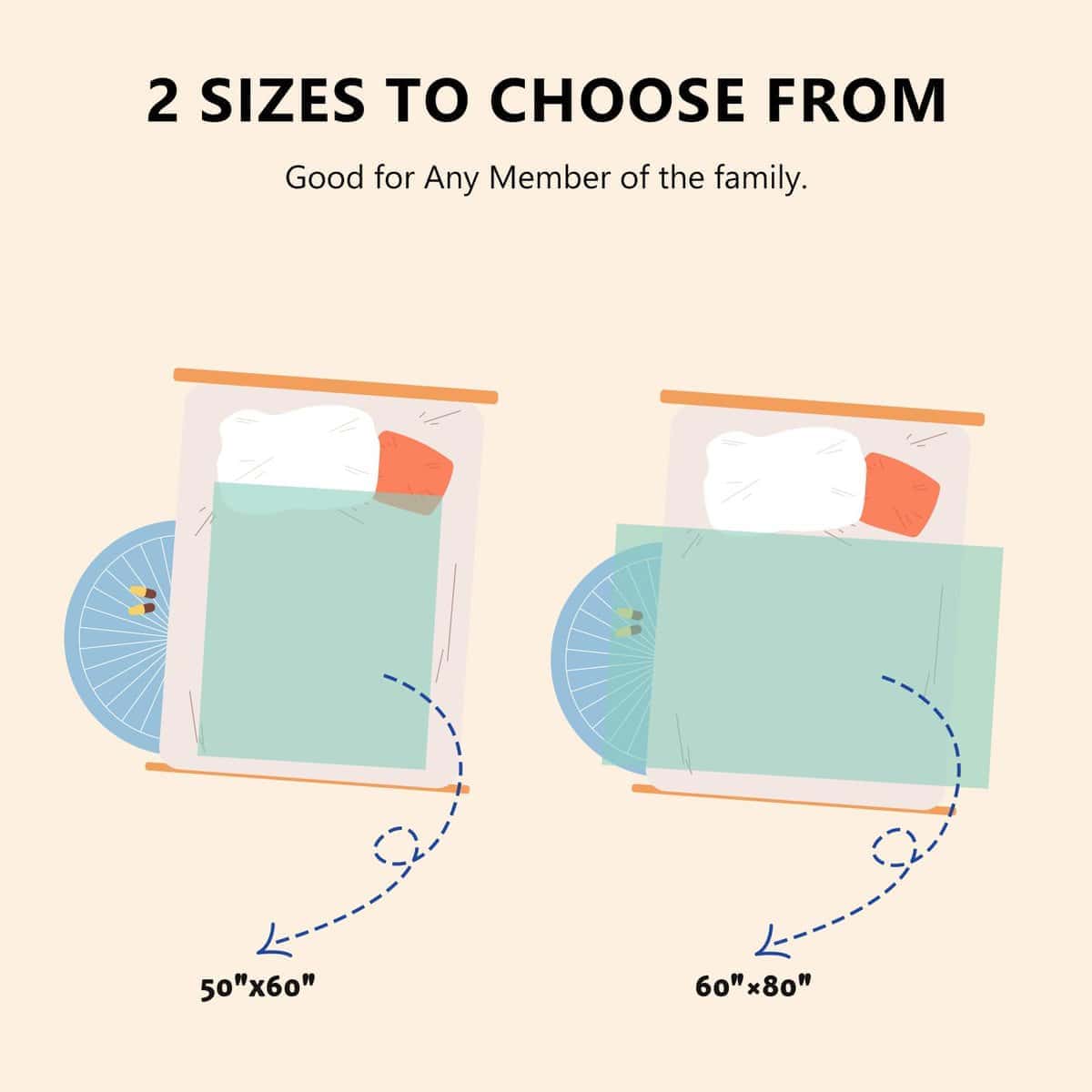 Manta de Punto Grueso L'AGRATY: 50''x60'' -Verde Menta - Imagen 5