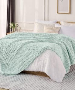 Manta de Punto Grueso L'AGRATY: 50''x60'' -Verde Menta