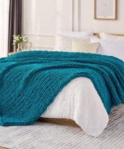 Manta de Punto Grueso L'AGRATY: 50''x60'' -Turquesa