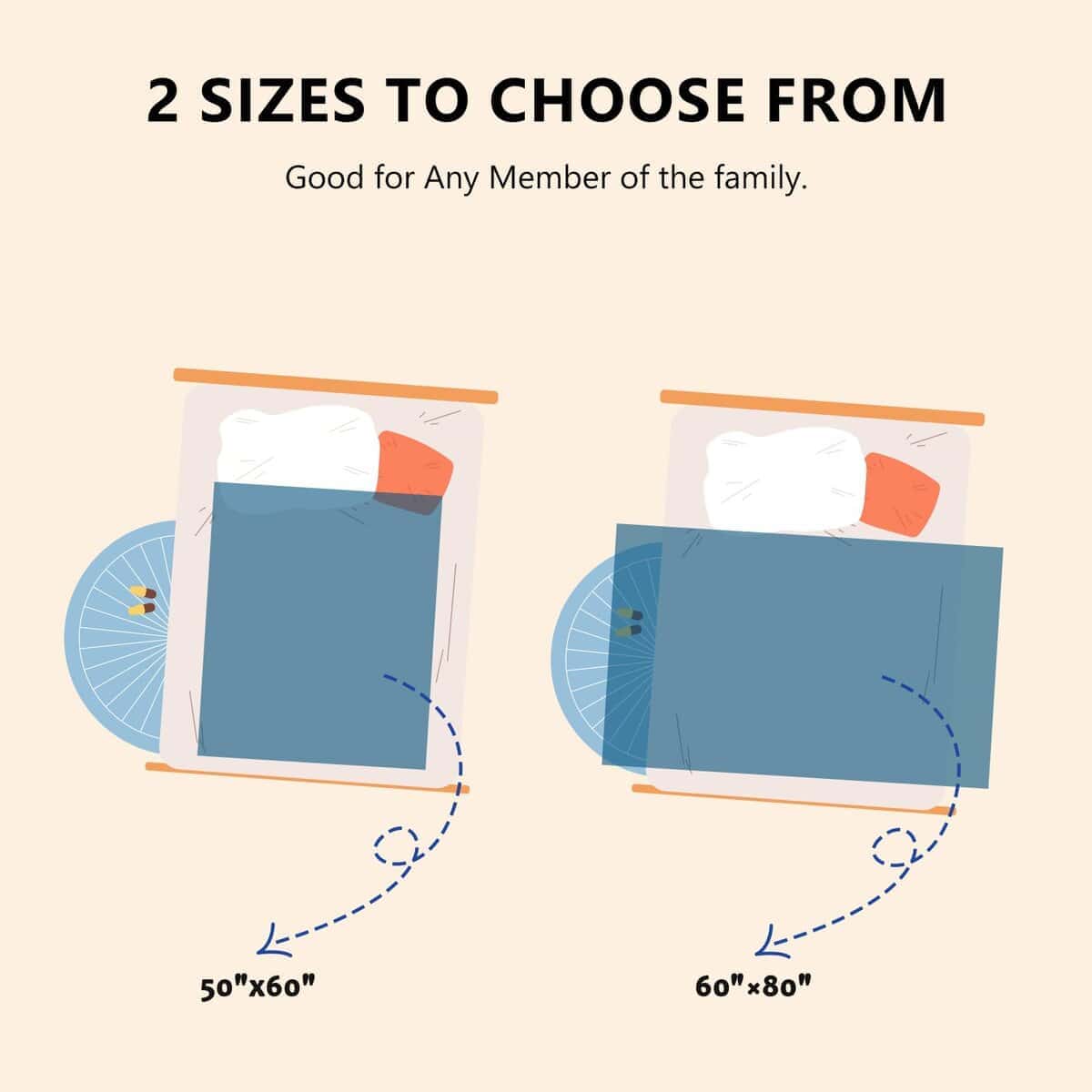 Manta de Punto Grueso L'AGRATY: 50''x60'' -Azul - Imagen 5