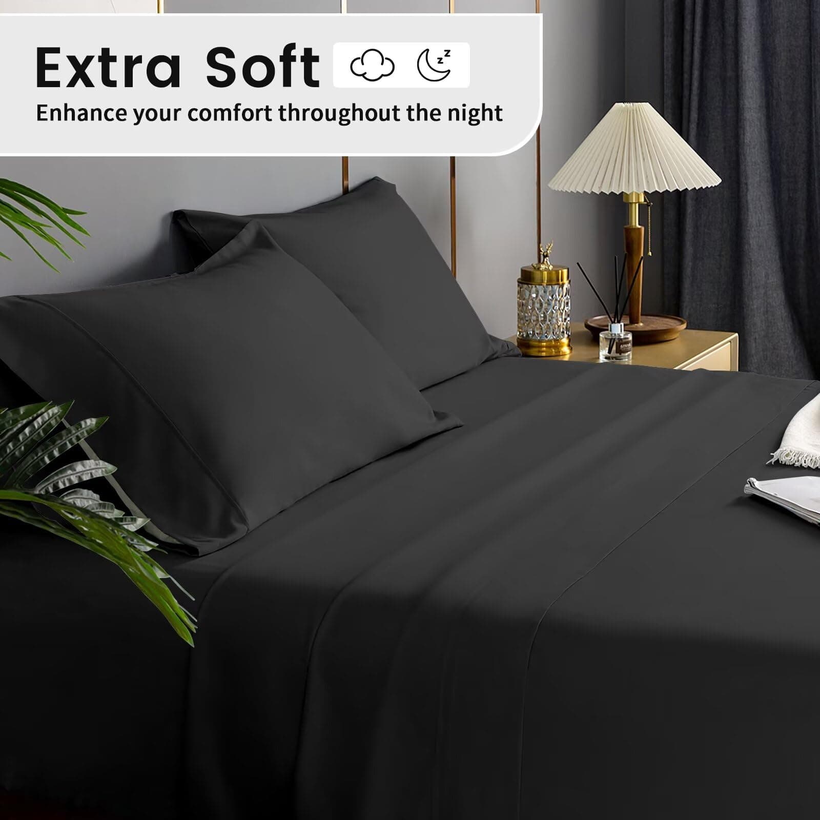 Juego de Sábanas ILVOE para Cama Matrimonial, 4 Piezas de - Imagen 5