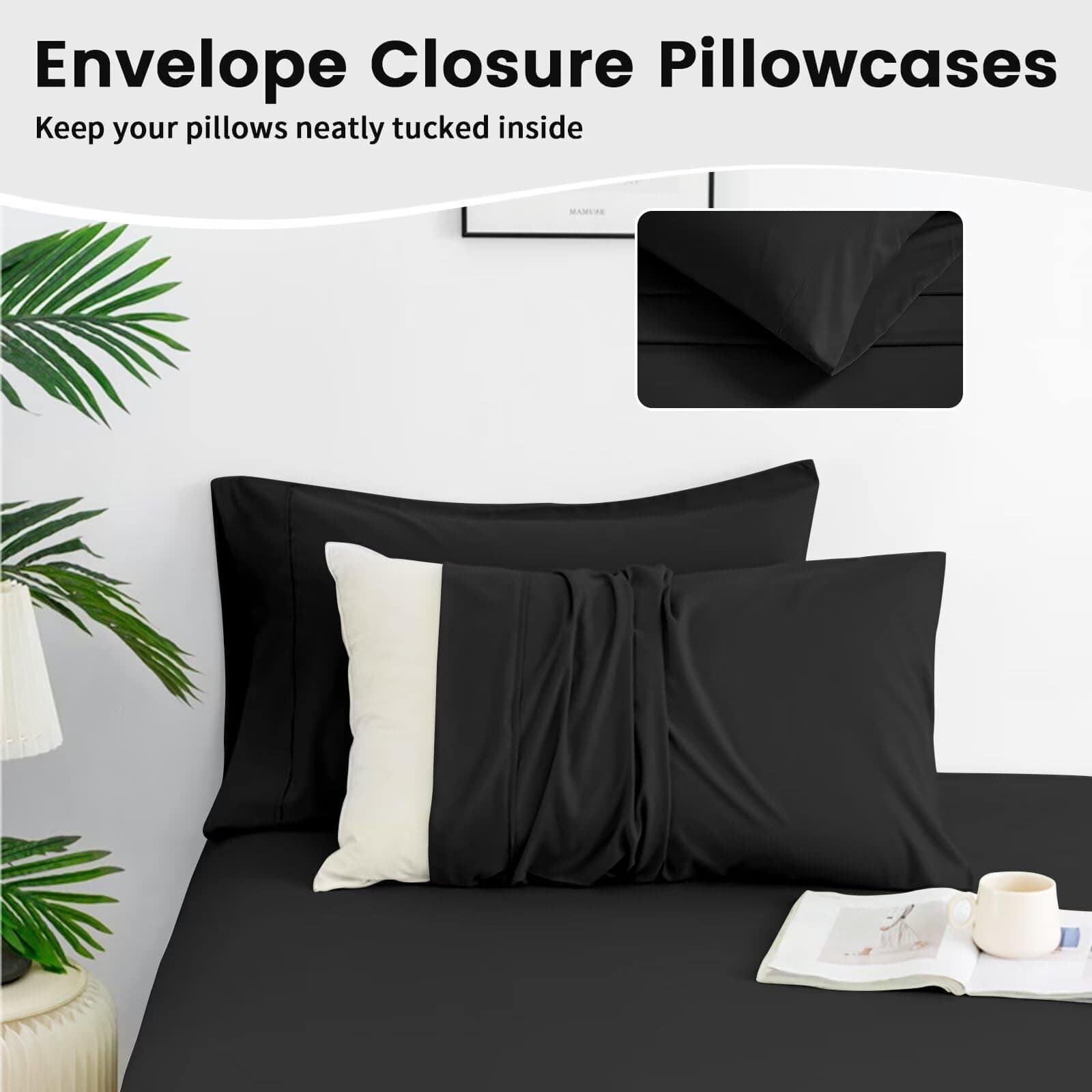 Juego de Sábanas ILVOE para Cama Matrimonial, 4 Piezas de - Imagen 7