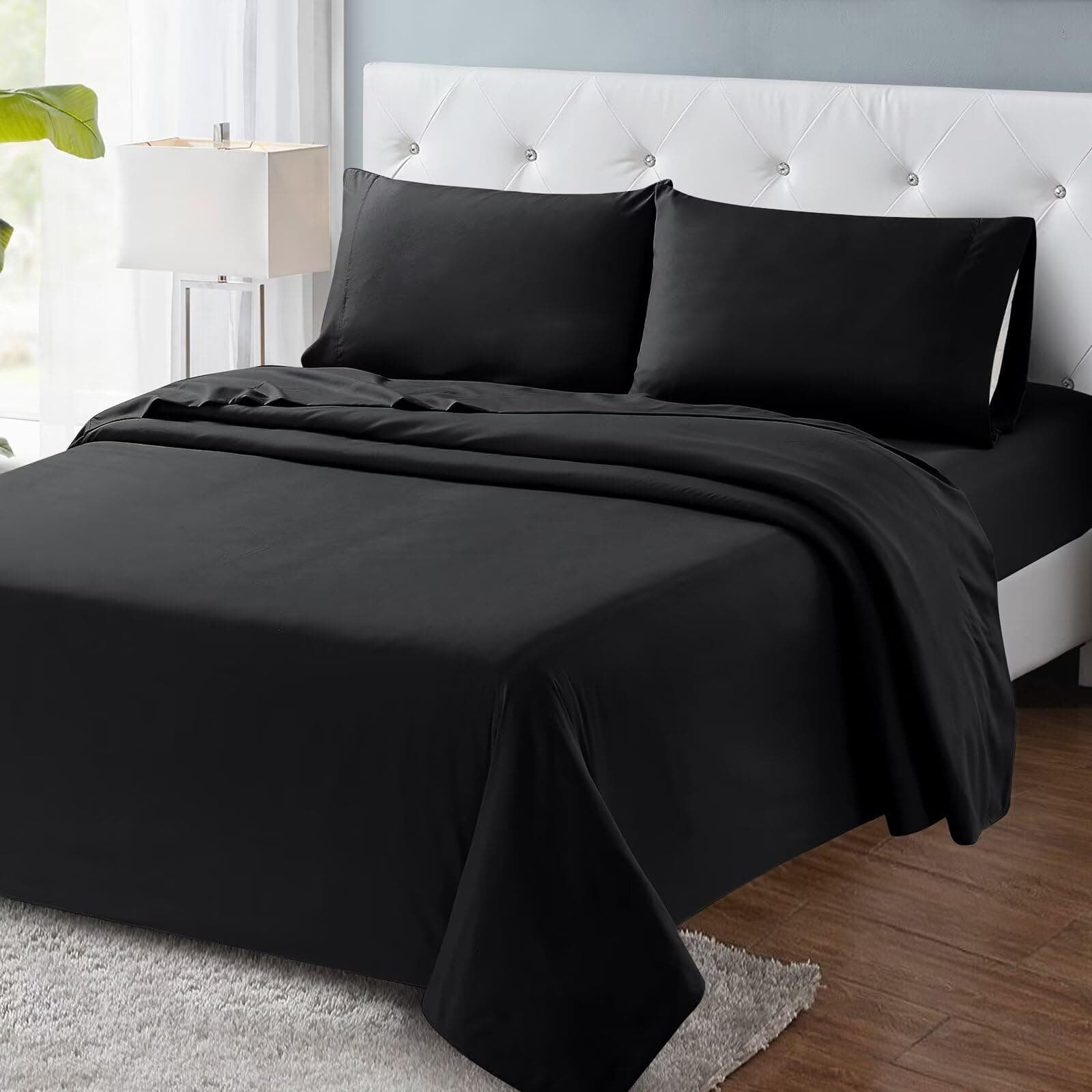 Juego de Sábanas ILVOE para Cama Matrimonial, 4 Piezas de