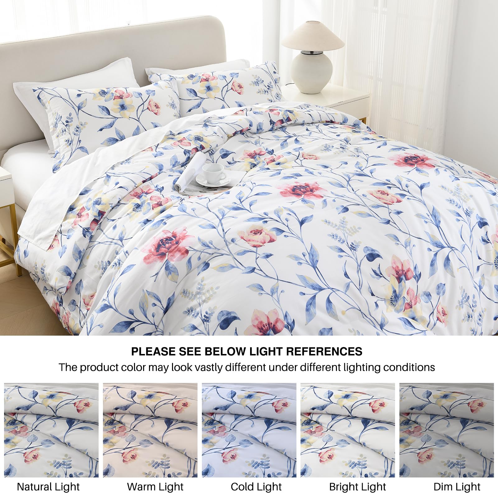 Juego de Edredón King Size DDUOXIN - -Rojo/Azul/Amarillo - Imagen 8