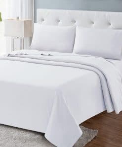 Juego de Sábanas tamaño Queen ILVOE de 4 Piezas, -Blanco