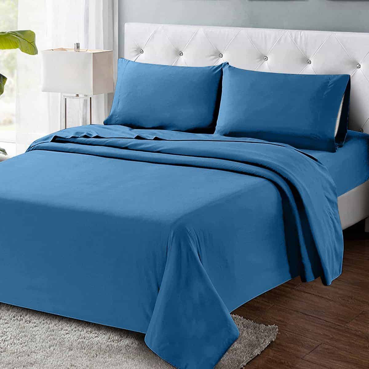 Juego de sábanas Queen Size de 4 piezas, Transpirables y