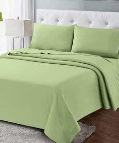 Juego de sábanas ILVOE California King Size, -Verde Salvia