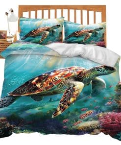 Set de Ropa de Cama Tortuga Marina Tamaño Twin Queen King