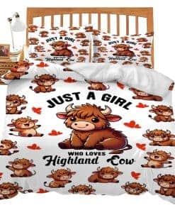 Set de Ropa de Cama Cómoda con Estampado de Ternero de las