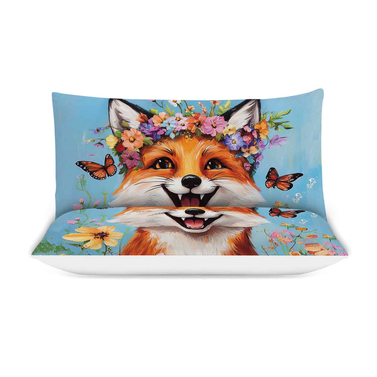 Juego de Ropa de Cama de Zorro Lindo Twin Queen King Full - Imagen 8