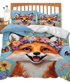 Juego de Ropa de Cama de Zorro Lindo Tamaño Twin Queen King