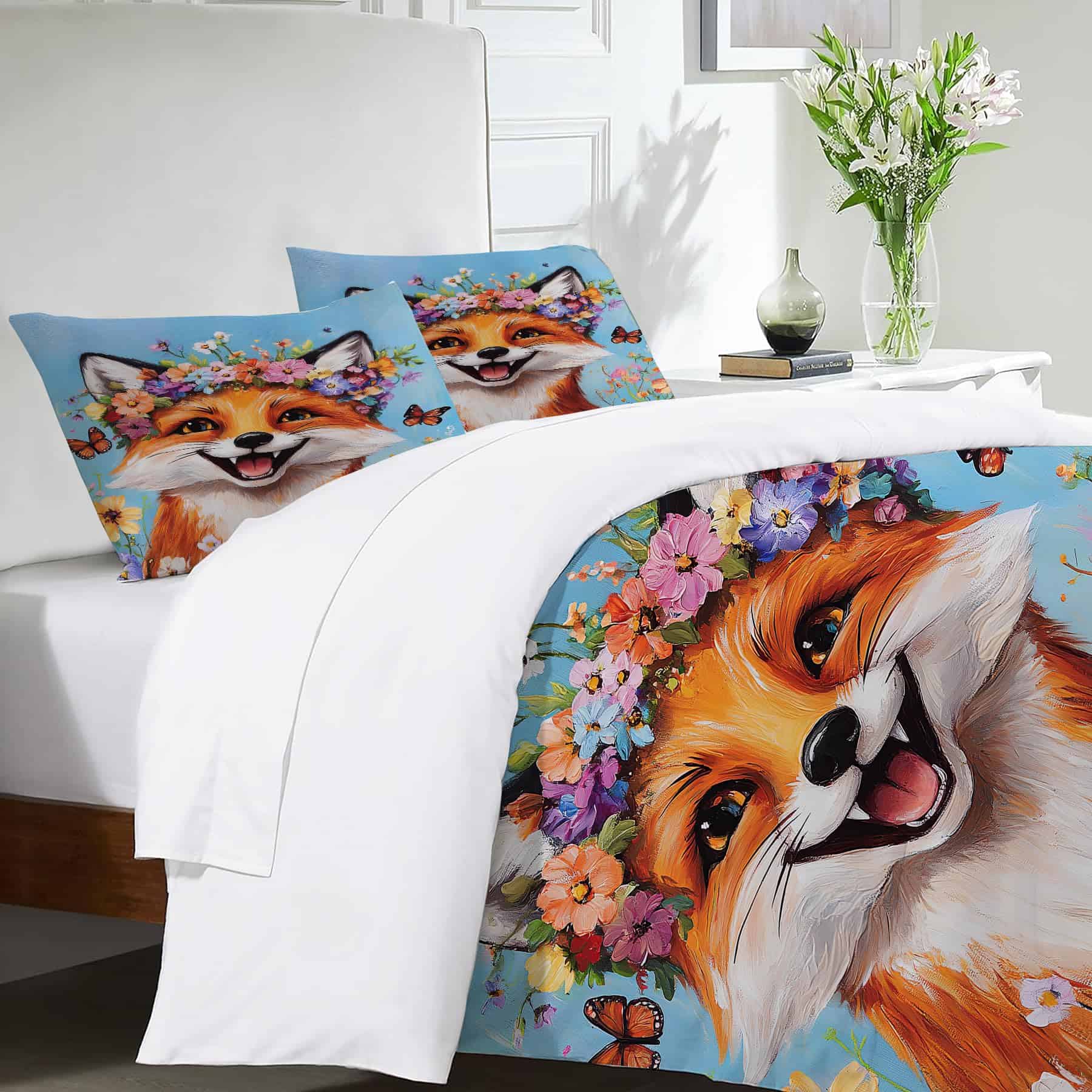 Juego de Ropa de Cama de Zorro Lindo Twin Queen King Full - Imagen 5