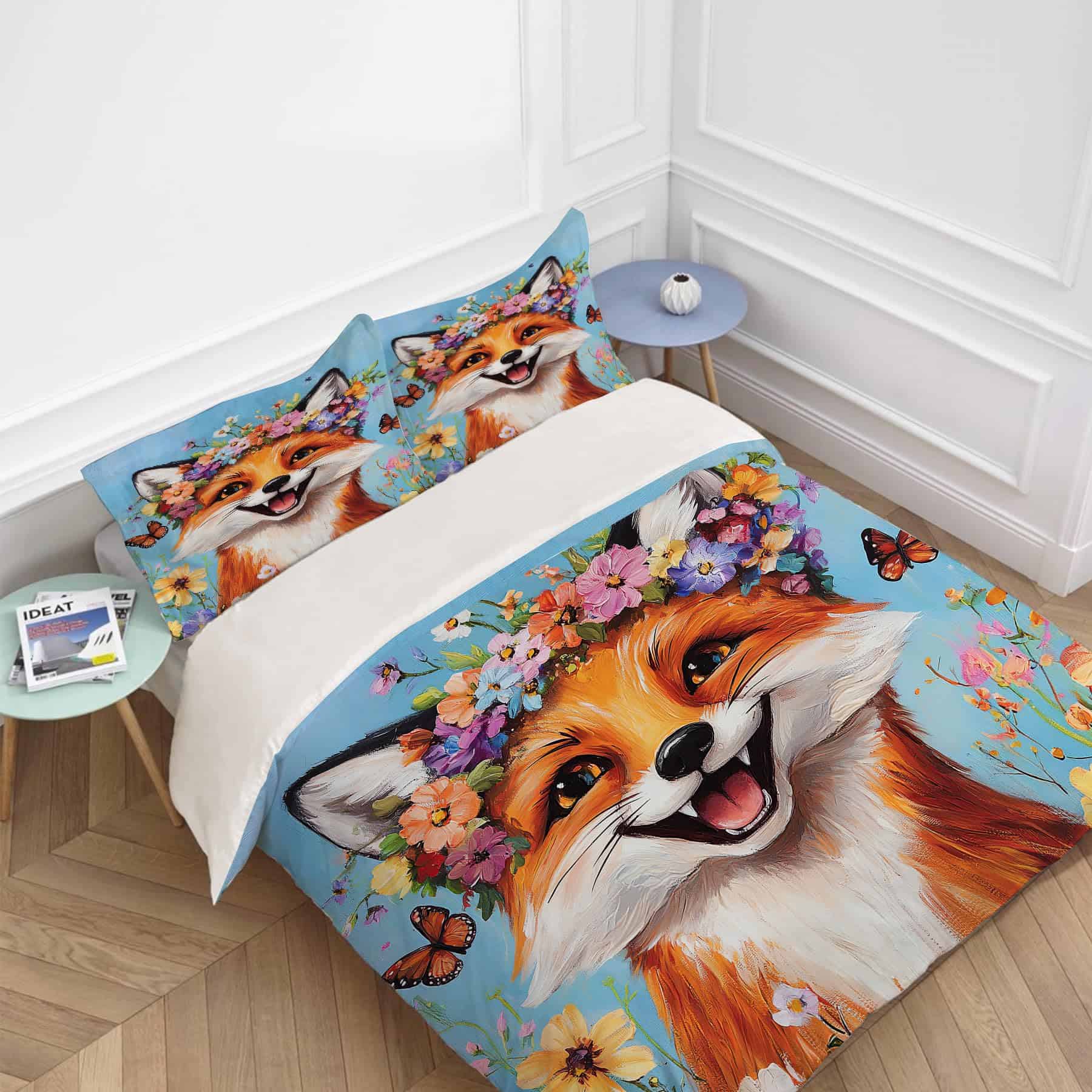 Juego de Ropa de Cama de Zorro Lindo Twin Queen King Full - Imagen 3