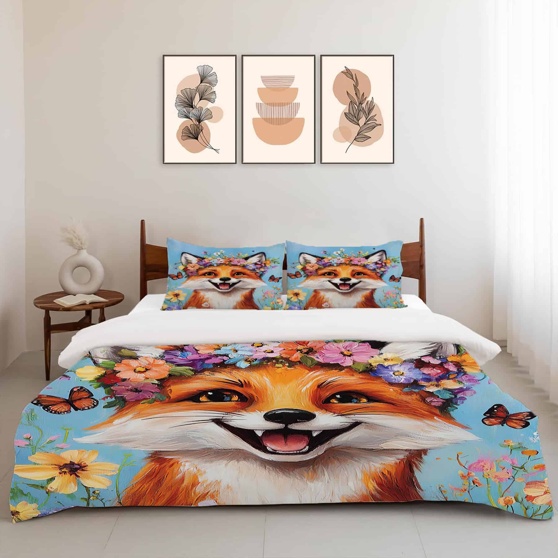 Juego de Ropa de Cama de Zorro Lindo Twin Queen King Full - Imagen 6