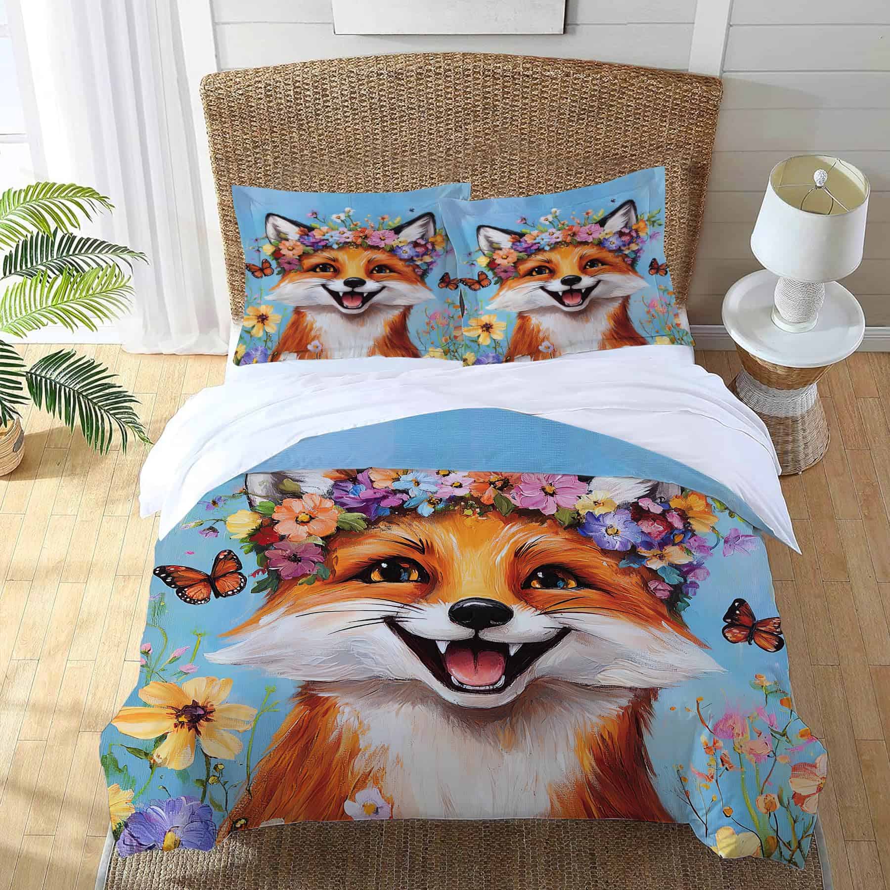 Juego de Ropa de Cama de Zorro Lindo Twin Queen King Full - Imagen 4