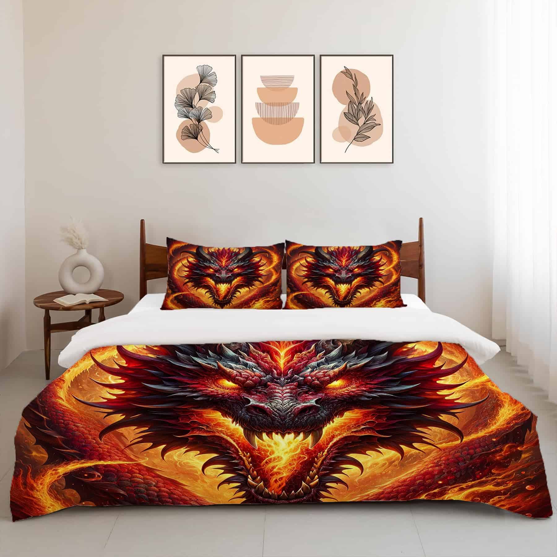 Juego de Ropa de Cama de Dragón Twin Queen King Tamaño - Imagen 6