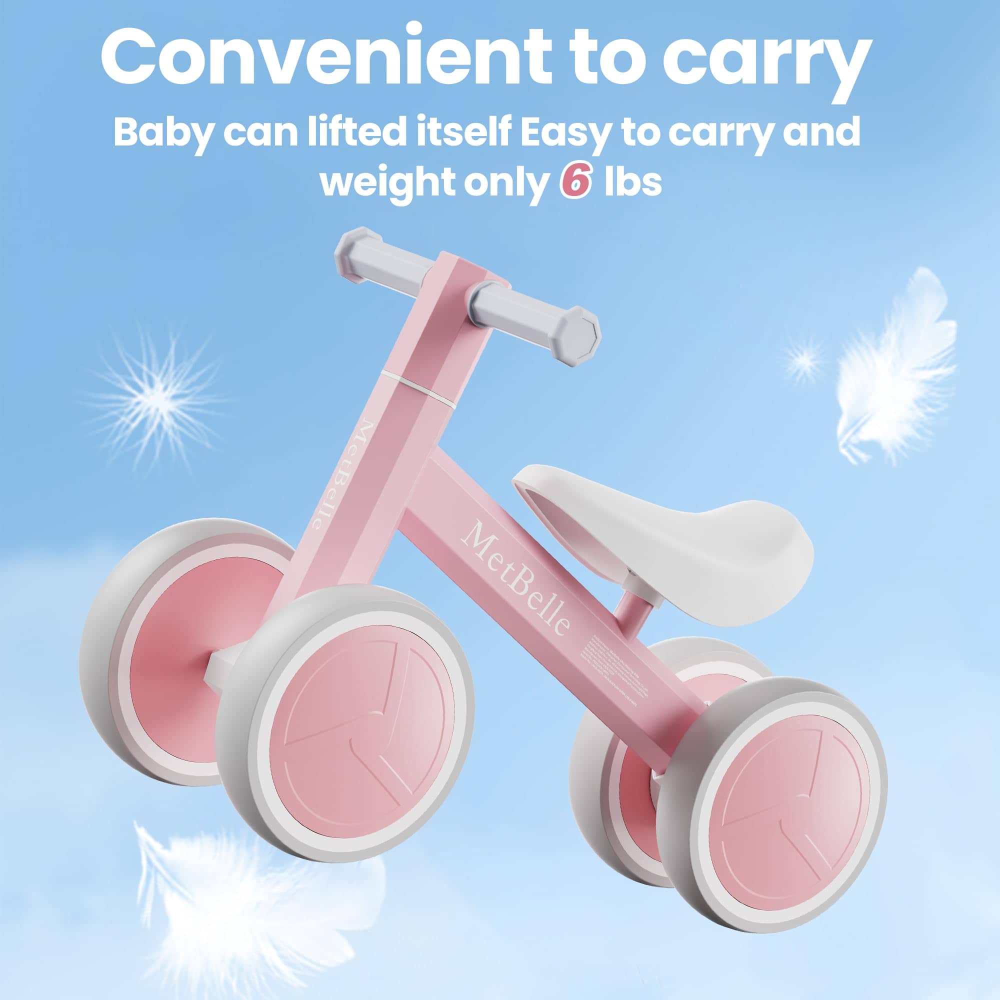 Bicicleta de equilibrio para bebés con iluminación colorida - Imagen 8