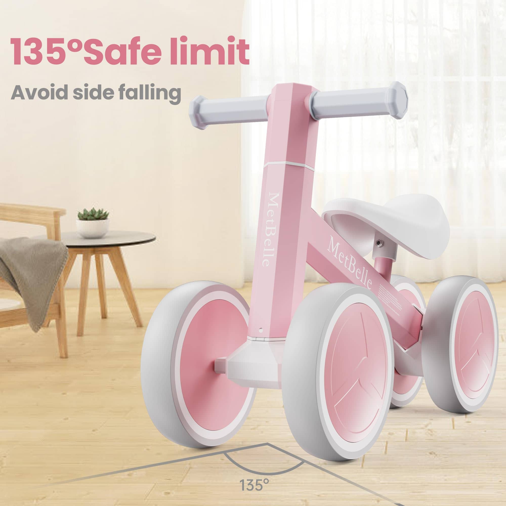 Bicicleta de equilibrio para bebés con iluminación colorida - Imagen 5