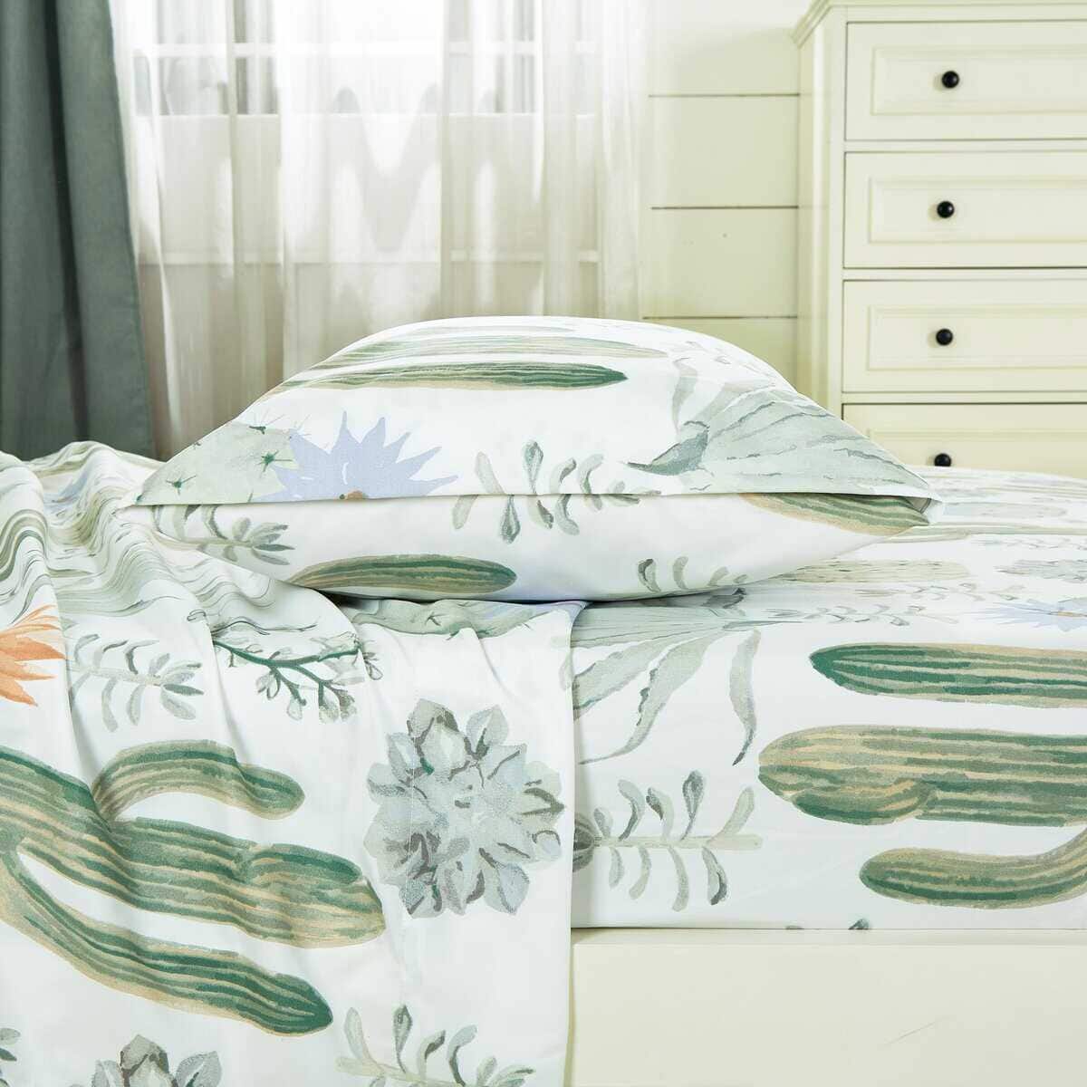 Juego de Sábanas de 4 Piezas Chezmoi -Verde Cactus - Imagen 5