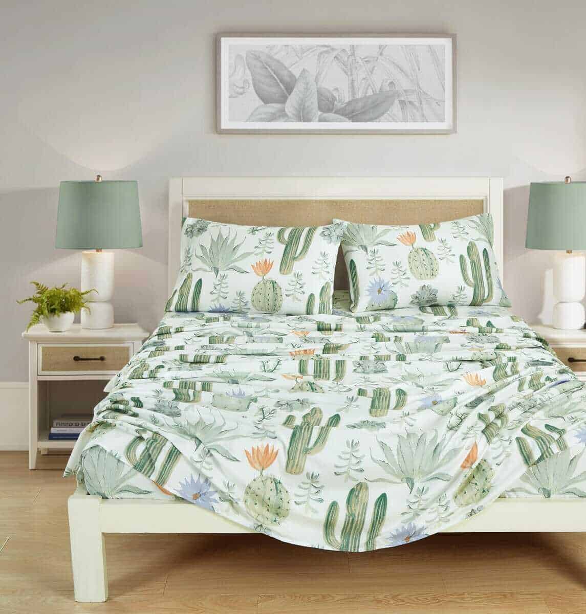 Juego de Sábanas de 4 Piezas Chezmoi -Verde Cactus - Imagen 4