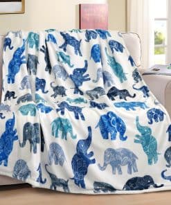 Manta de Elefante para Mujer Regalos Únicos -Azul