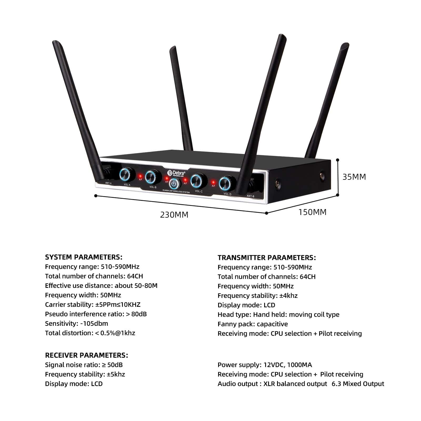 Sistema de micrófono inalámbrico D Debra -2 de Mano 2 de Bol - Imagen 10