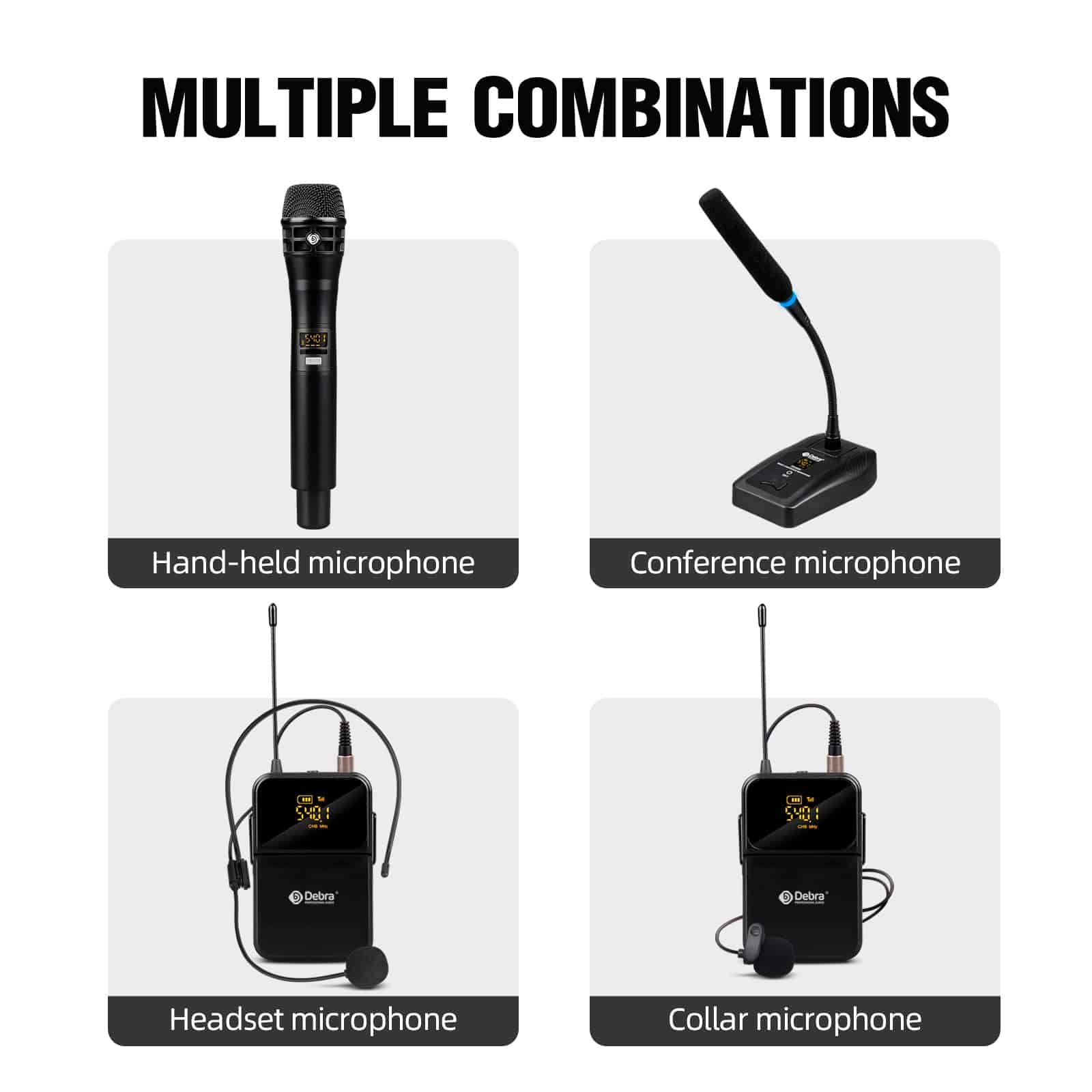 Sistema de micrófono inalámbrico D Debra -2 de Mano 2 de Bol - Imagen 9
