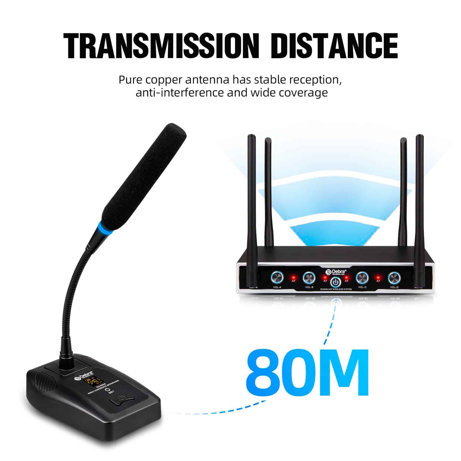 Sistema de Micrófono Inalámbrico D Debra -4 Conferencias - Imagen 8