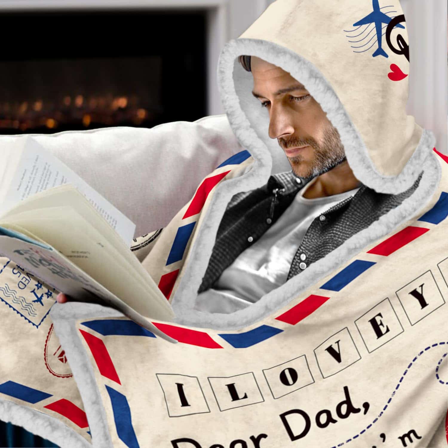 Regalos de Cumpleaños para Papá, Manta con Capucha Regalos - Imagen 7