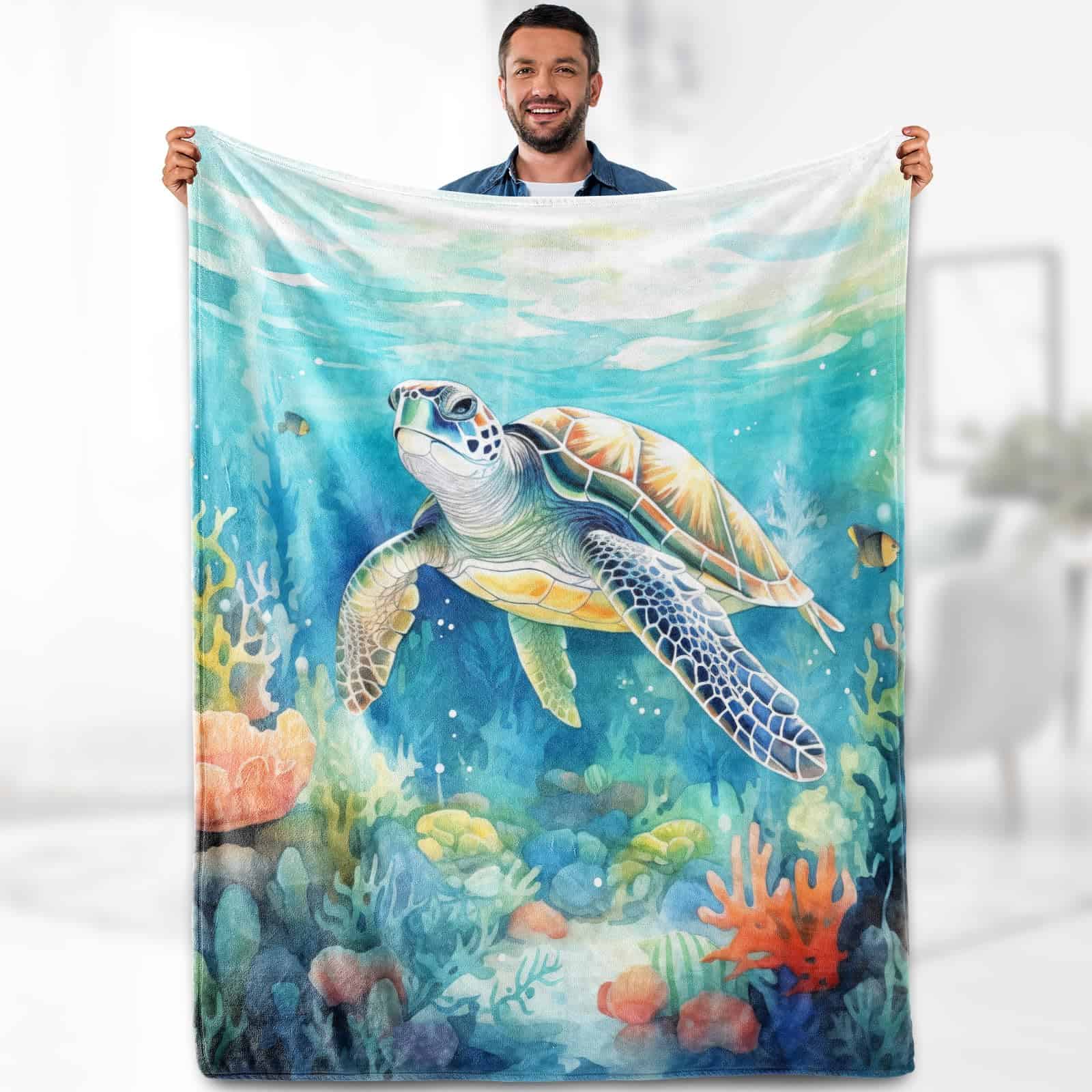 Manta de Tortuga Marina Regalos para Mujeres - Decoración
