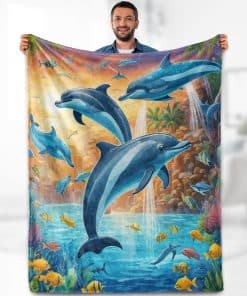 Manta de Delfines Marinos - Manta Temática de Animales