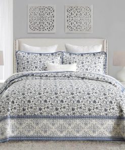 Colcha Floral Queen Size de SOElinens - Juego de Colcha